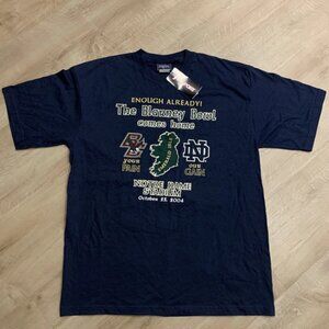 Vintage JanSport Notre Dame vs. Boston College 2004 Men's XL NWT New Blue Colleg